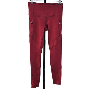 Lululemon Keep The Fleece Tight 28" Dark Sport Red Size 4 Tech Fleece Athleisure